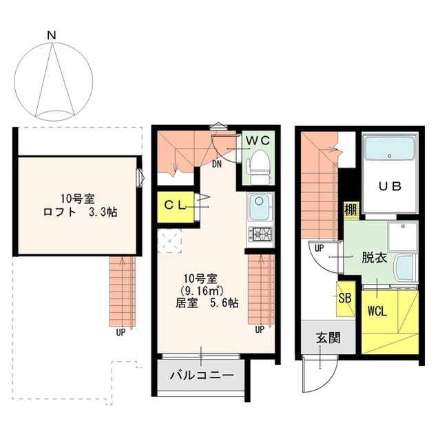 メゾン生駒町の間取り