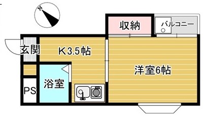 サンパレス堀之内の間取り