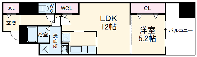 名駅アイサンメゾンの間取り