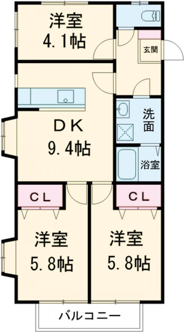 第3竹見荘の間取り