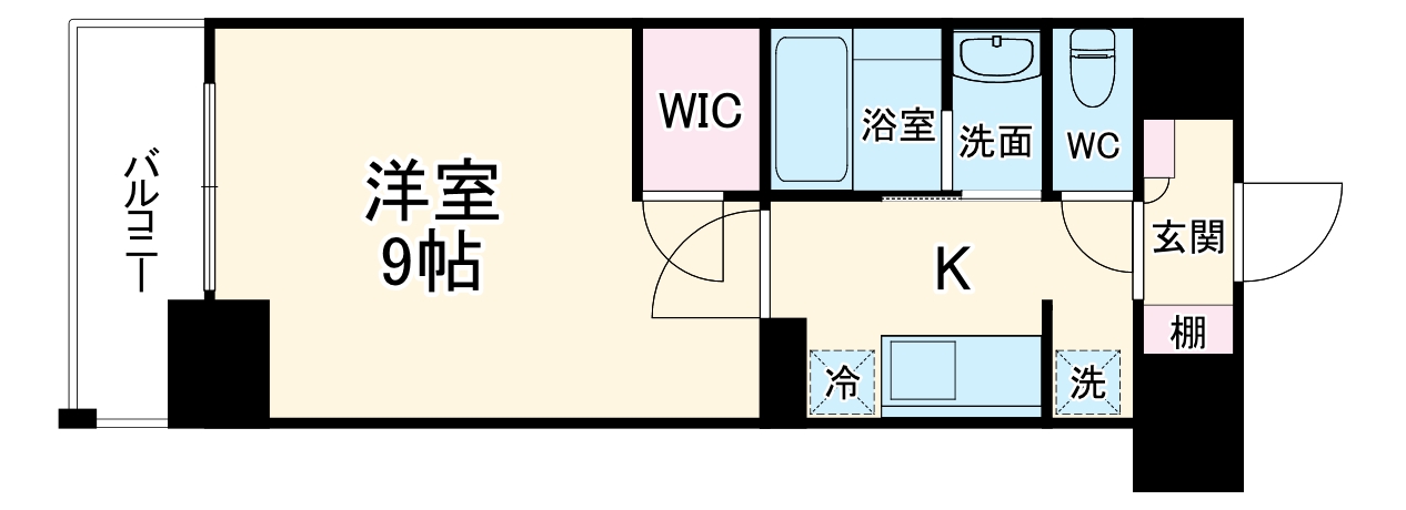 大須の完工年月(2012年3月)築の賃貸マンションの間取り
