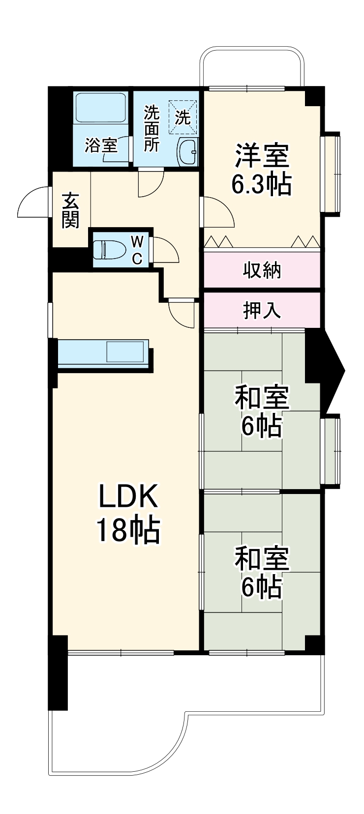 イオラニガーデンの間取り