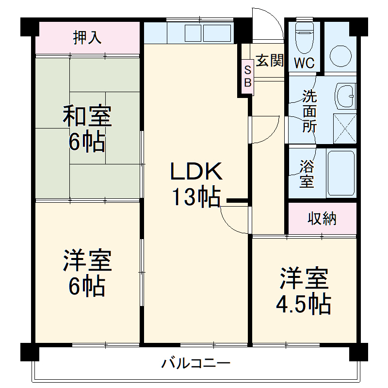 ヴィラ海老名の間取り