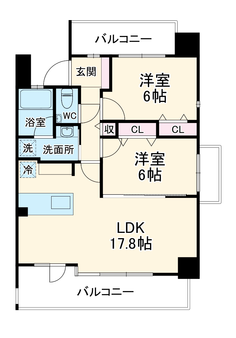 茶屋ヶ坂ライズの間取り