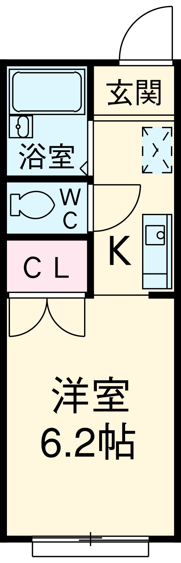 HOUSEアメニティ102の間取り