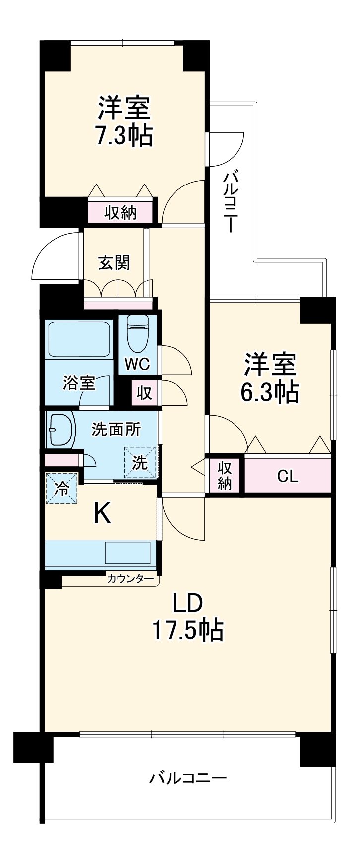 メルヴェイユ徳川の間取り