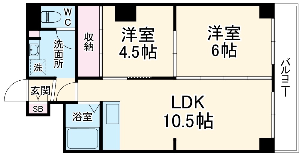 茶屋ヶ坂コータース の間取り