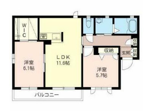 リリーシュフィールズの間取り