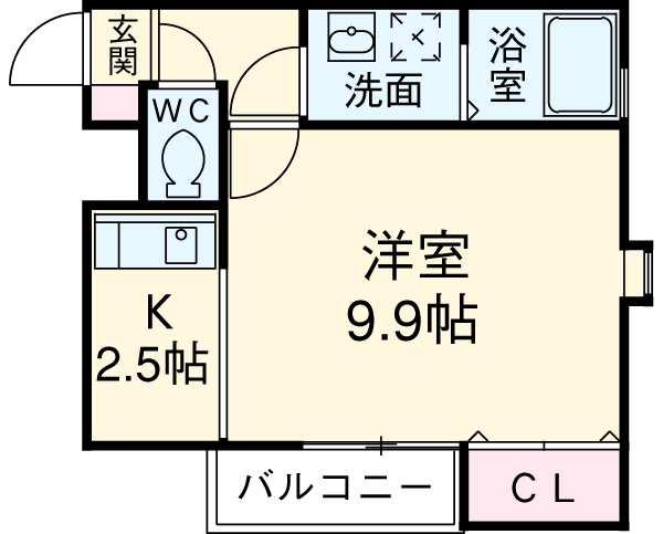シングルの間取り