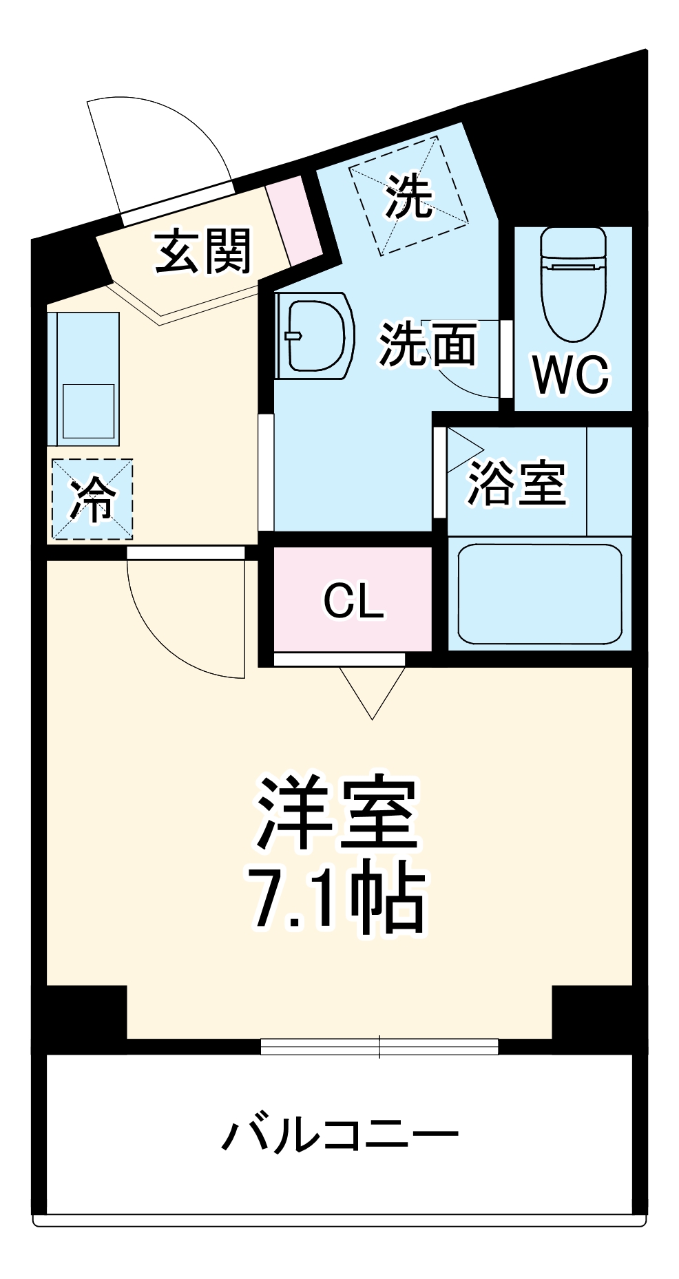 セオークス幅下の間取り