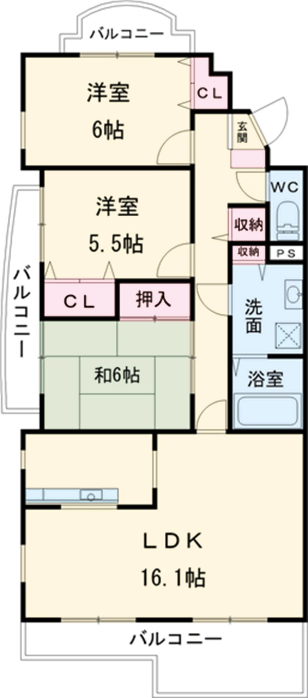 スクエアモラビトの間取り