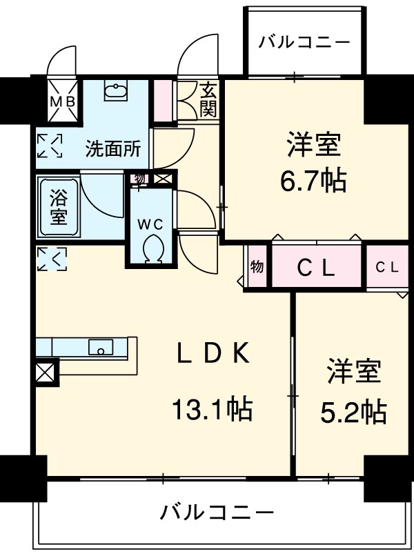 コンフォート城西の間取り