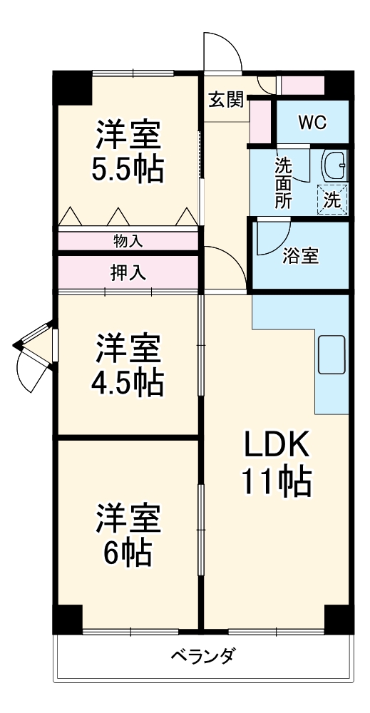 ファミーユ清須の間取り
