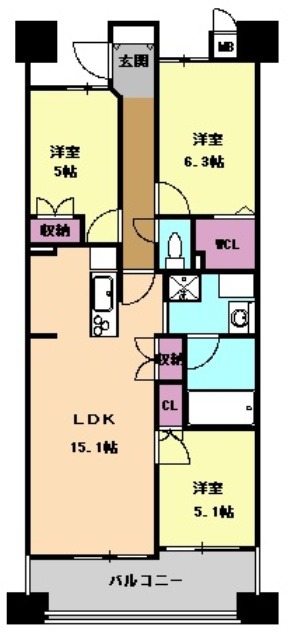 レジディア泉の間取り