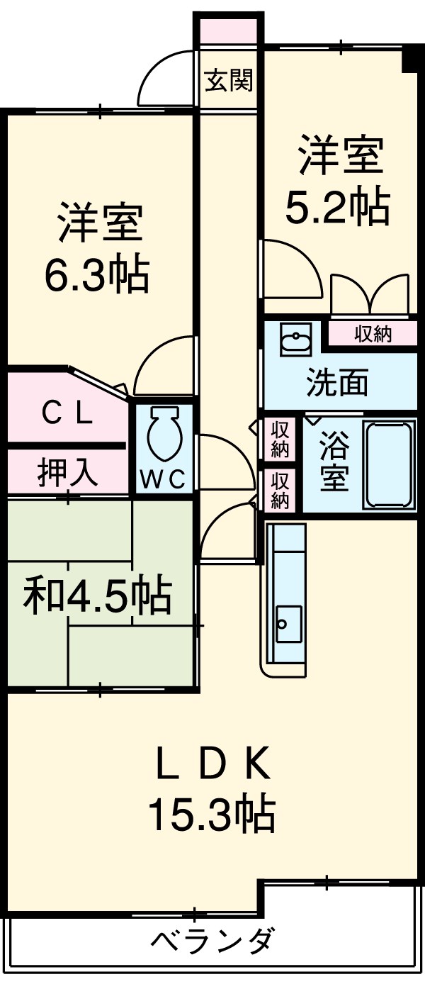 レジディア泉の間取り