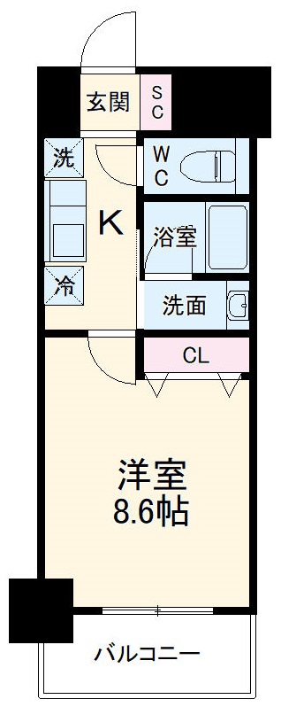 レジディア高岳の間取り