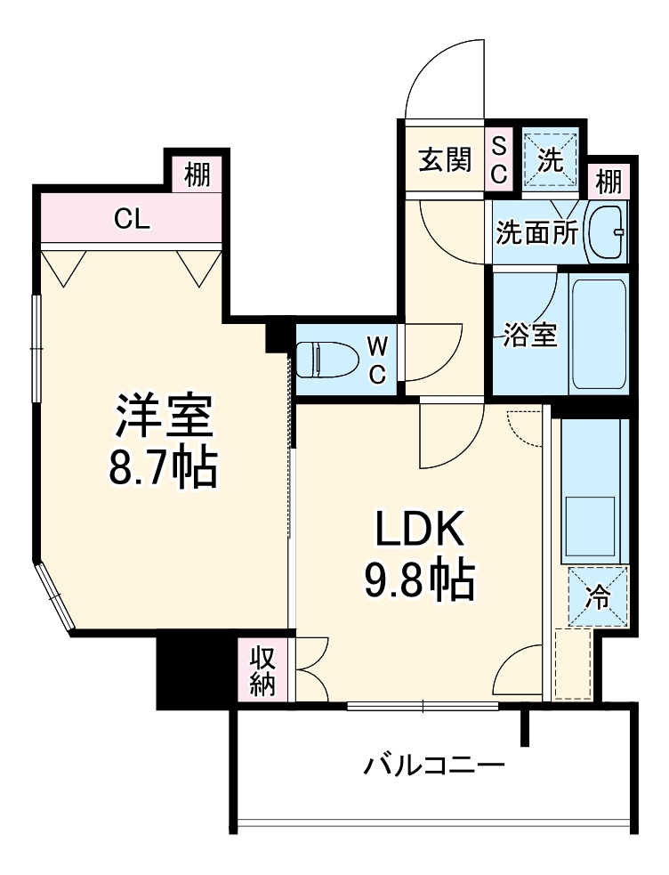Gramercy Shiromi-doriの間取り