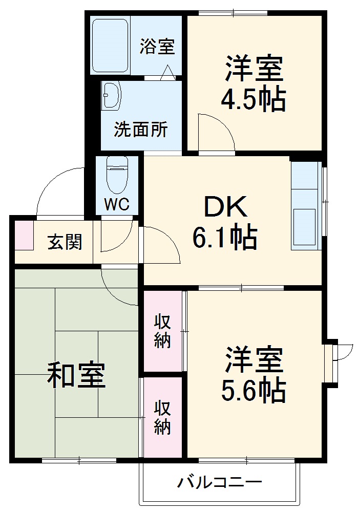 クレインヒルズAの間取り
