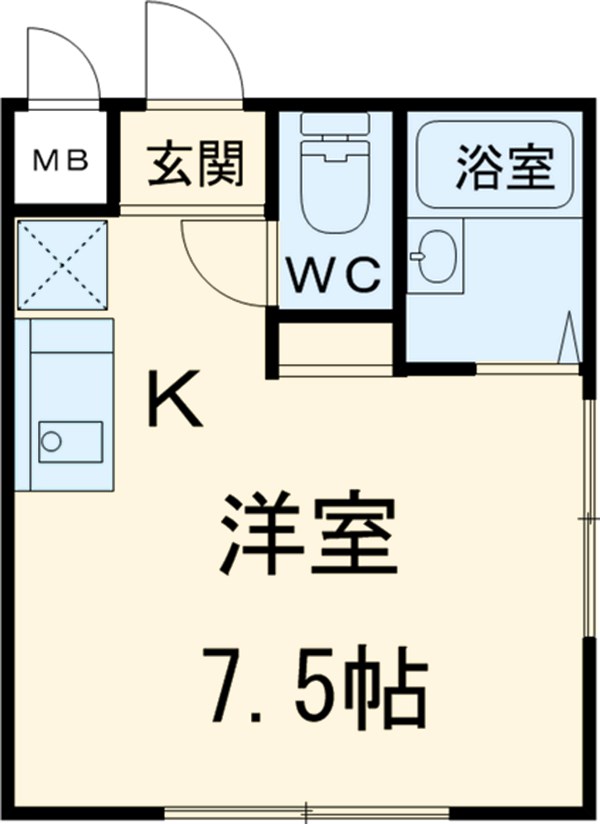 横浜元町ガーデンⅢの間取り