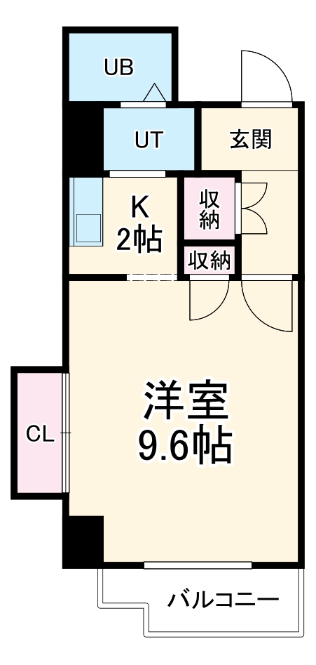 港陽の完工年月(1990年5月)築の賃貸マンションの間取り