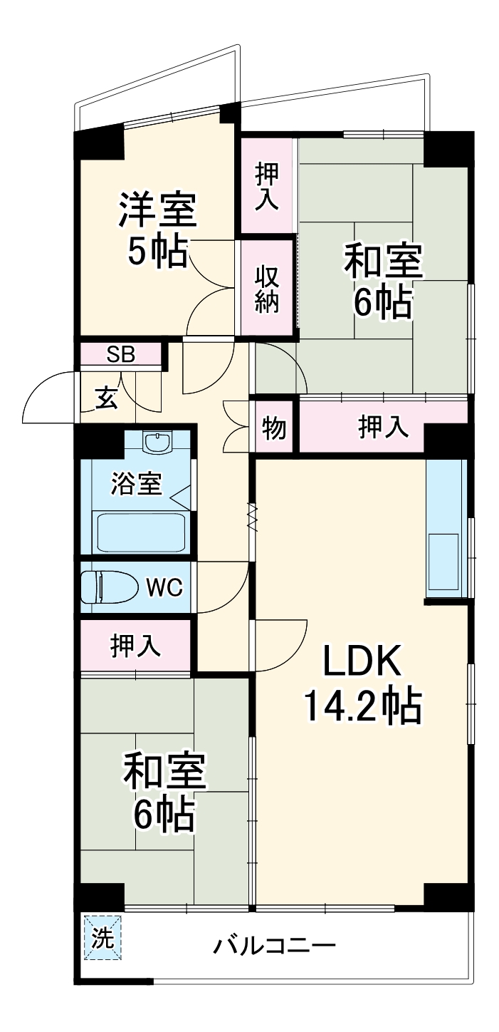 日生行徳マンションの間取り
