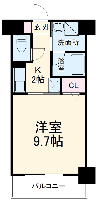 Les.fontaine聖蹟の間取り