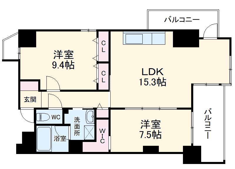 イーグルヘッド橦木の間取り