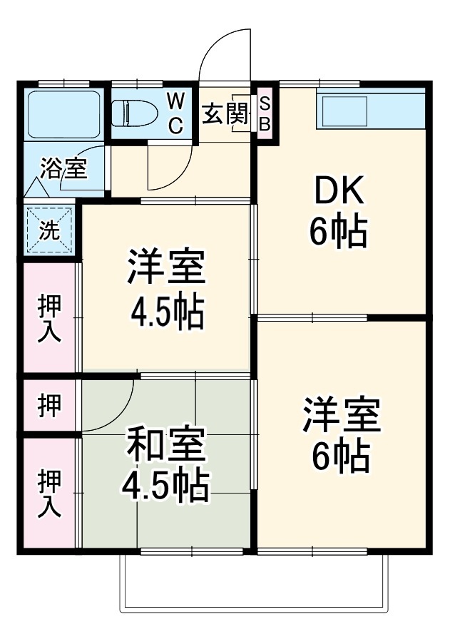 伊東ハイツ第1の間取り