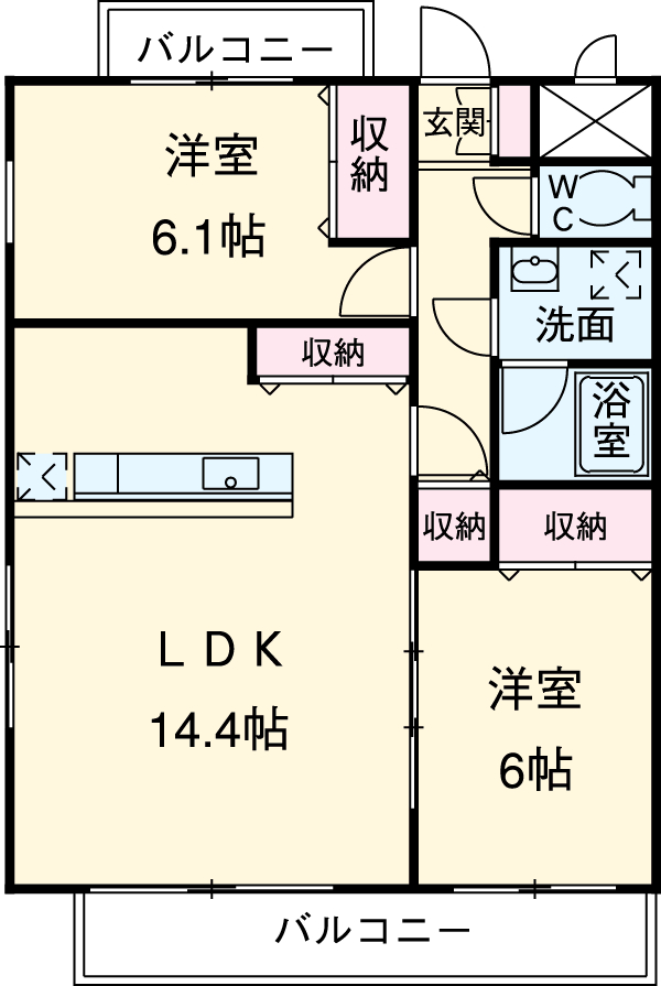 アルヴィ猫洞の間取り
