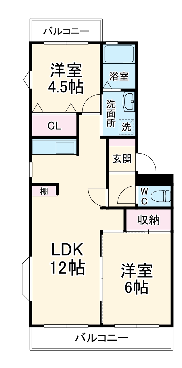 プランドール美しが丘の間取り