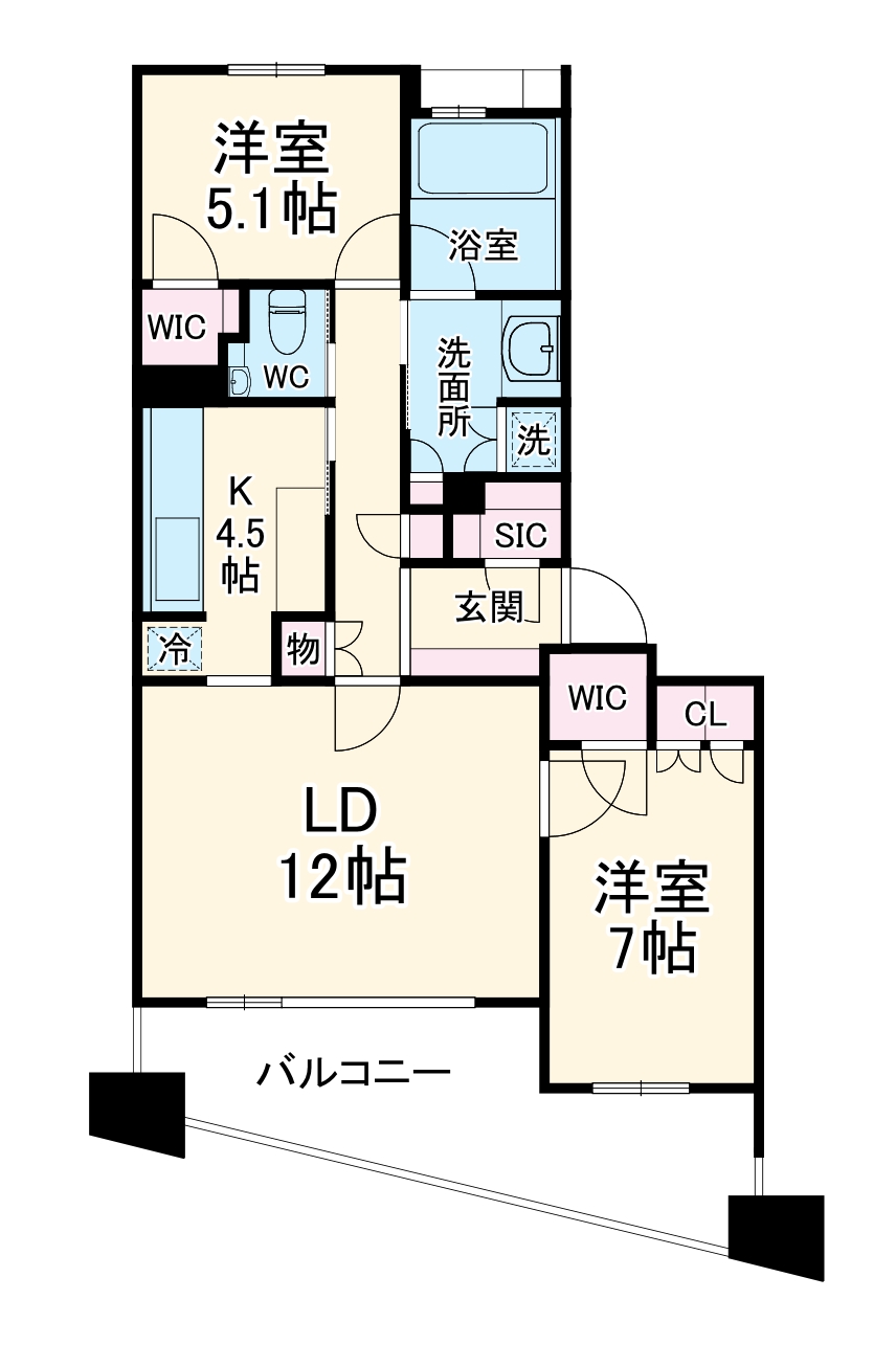 セントラルガーデン・レジデンスⅡ Dの間取り