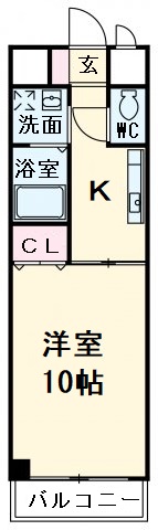 402号室の間取り