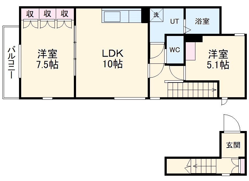 サンモール幅下の間取り