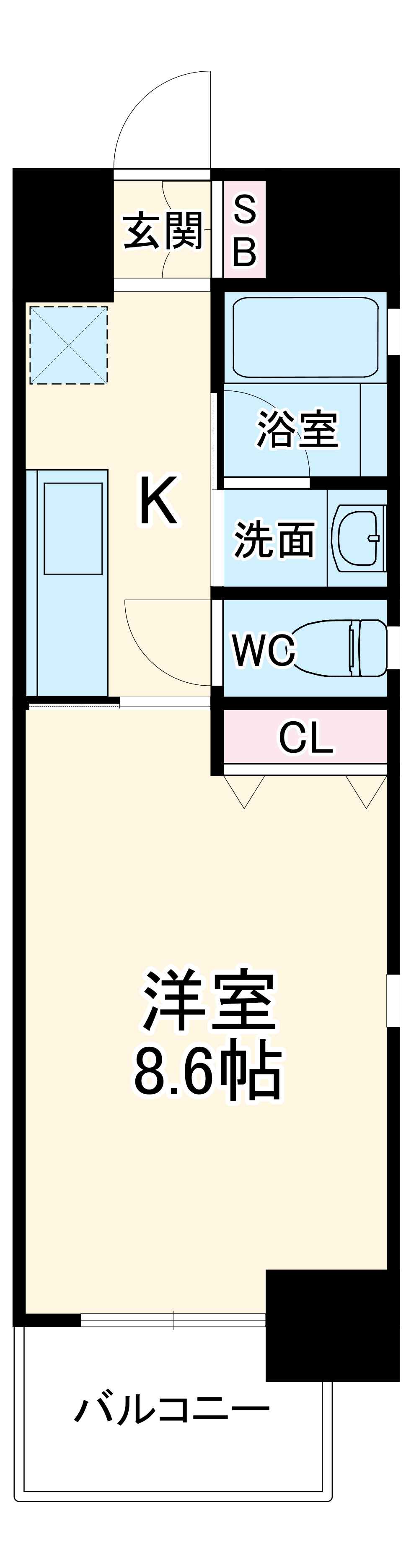 セレニティー名駅の間取り
