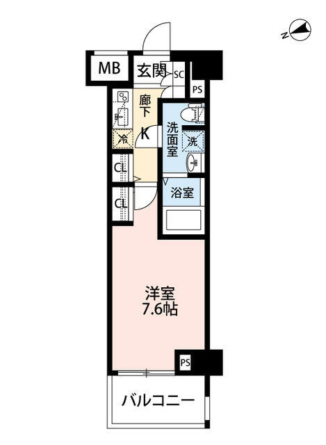 緑町の完工年月(2015年5月)築の賃貸マンションの間取り