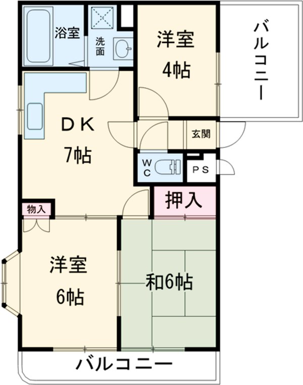 ウィンビュー磯子の間取り