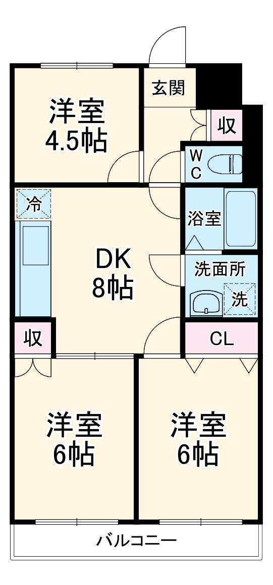 ベルシオンアオノの間取り