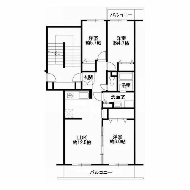 エスポワール松風台Ⅱ番館の間取り