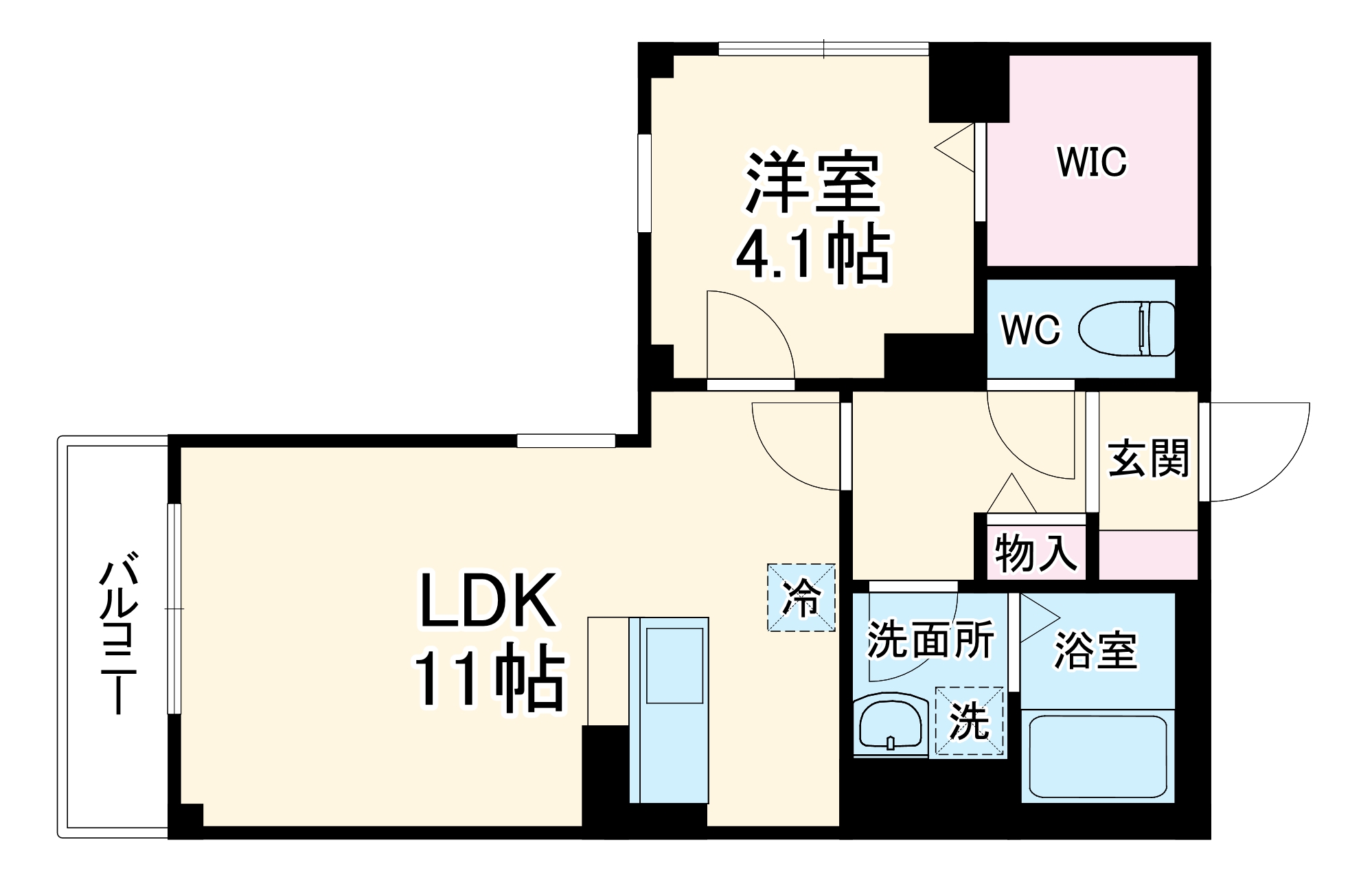 エテルノ幅下の間取り