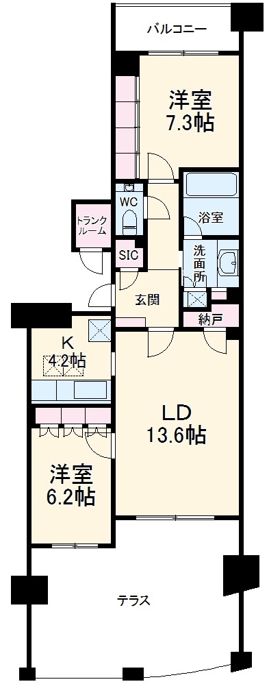 セントラルガーデン・レジデンス A棟の間取り