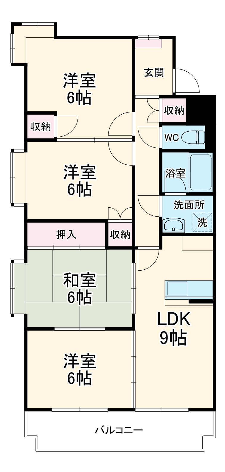 パームスプリングスの間取り