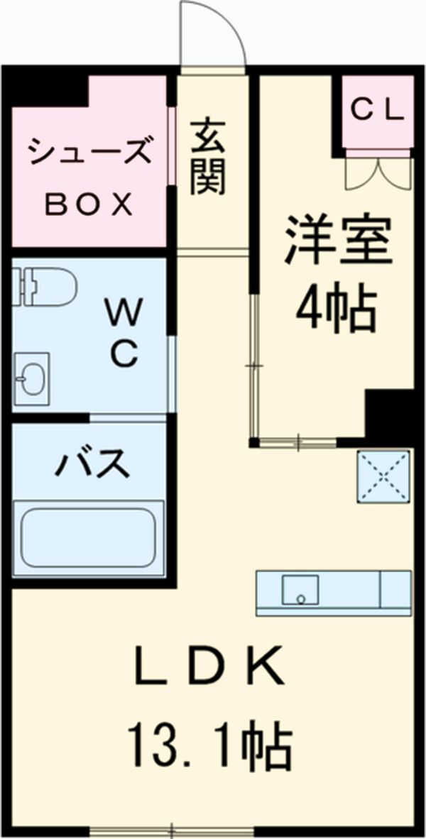 コレクション名駅Ⅲ・406号室の間取り