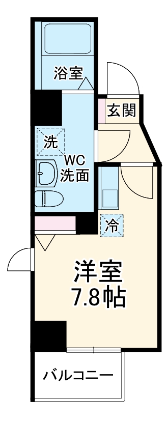 大須の完工年月(2008年2月)築の賃貸マンションの間取り