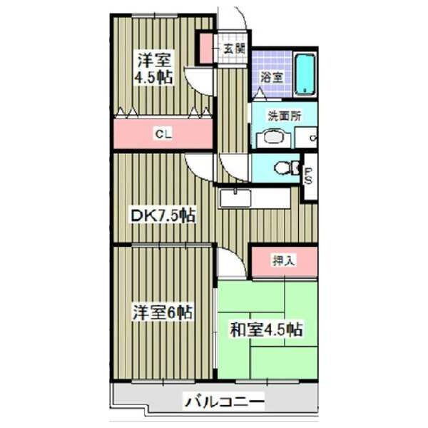 センターヒル橘の間取り