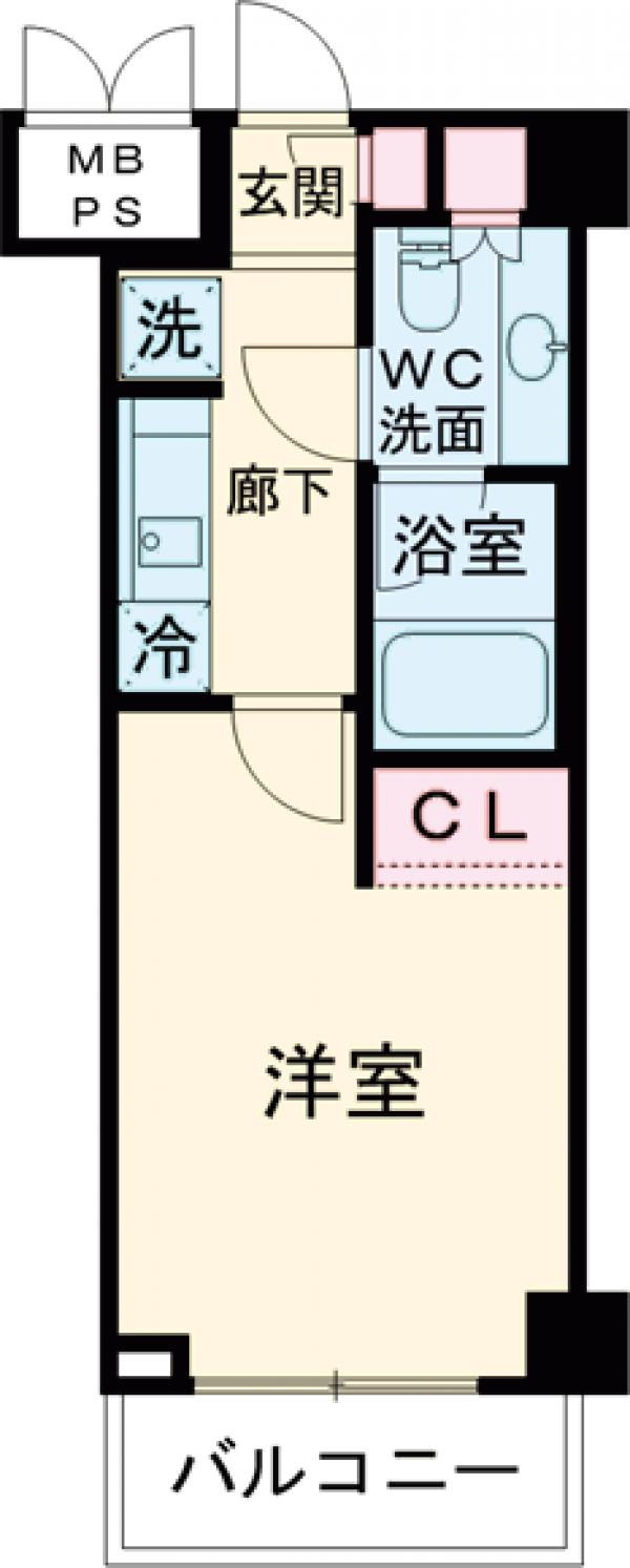 幸町の完工年月(2007年2月)築の賃貸マンションの間取り