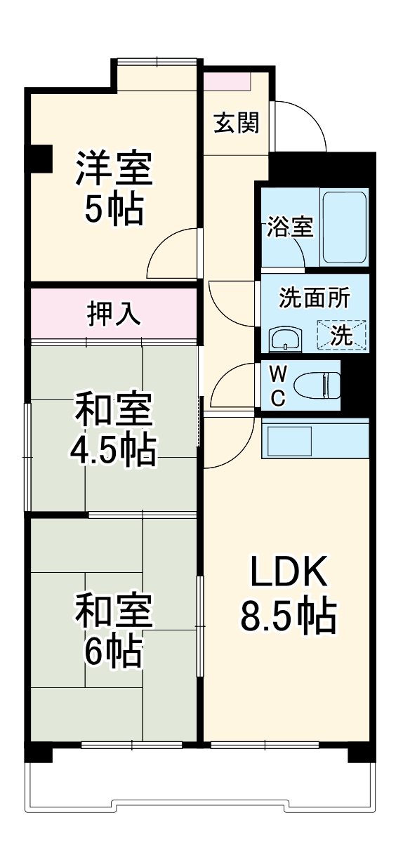 リバーサイドL1の間取り