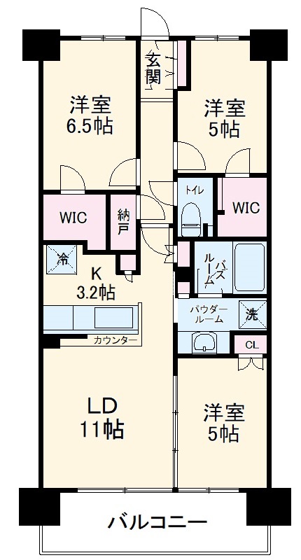 シティテラス大和エアーズコートの間取り