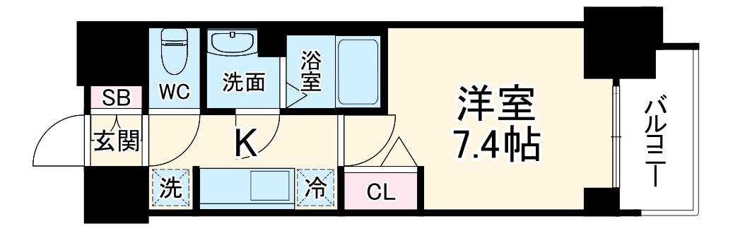 プレサンス桜通ベルノの間取り