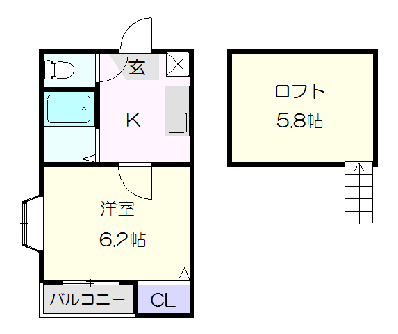 Kspace東別院の間取り