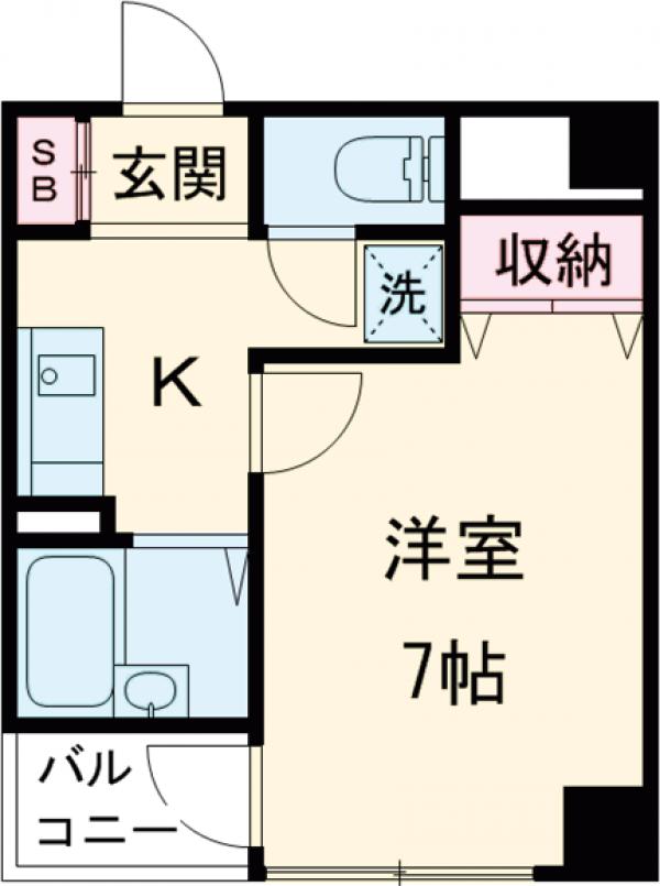 グリーンハイツ大沢・206号室の間取り